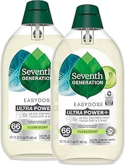 Seventh Generation Laundry Detergent Ultra Concentrated Clean Scent oz 2 Pack 132 Loads, Clear, Power Plus, 23.1 Ounce