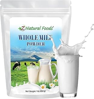 Z Natural Foods Premium Whole Milk Powder - Powdered Milk for Baking, Cooking, Drinks - Dry Milk Powder, Pasteurized, Non-GMO, Gluten-Free, Kosher-Certified, 1 lb