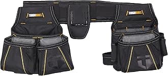 ToughBuilt - Carpenter Tool Belt with Spacious Pockets and 2 Hammer Holders - (TB-303-4)
