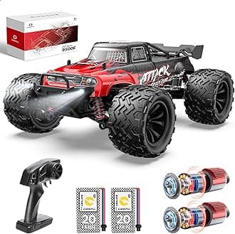 DEERC 9500E 1:16 Scale All Terrain RC Car, 4x4 High Speed 40 KPH RC Truck, 2.4Ghz Remote Control Truck with 2 Batteries, Off-Road Monster Truck for Adults Kids