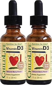 Child Life Vitamin D3, Berry Flavor, Glass Bottle, 1-Ounce (Pack of 2)