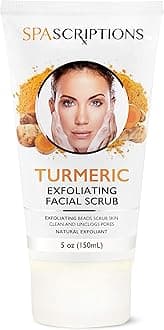 Turmeric Exfoliating Facial Scrub Natural Exfoliant to Cleanse Skin, Facial Wash - 5 Oz. Deep Cleansing and Rejuvenating