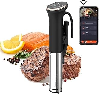 Karinear Sous Vide Machine WIFI, Sous Vide Cooker 1100W Cooking Machine with LED Stainless Steel Precision Cooker Immersion Circulator