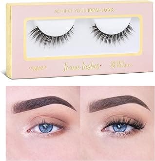 False Eyelashes Pack - Fake Eyelashes Extensions - Soft, Fluffy Falsies with Tapered Ends & Professional-Grade Band - Handmade, Vegan, Reusable - Natural Black - Queen of Hearts