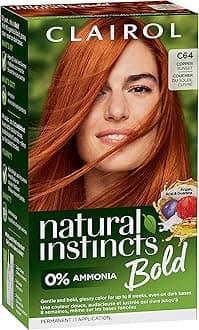 Clairol Natural Instincts Bold Permanent Hair Dye, C64 Copper Sunset Hair Color, Pack of 1