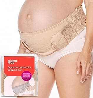 Pregnancy Belly Band, Ergonomic Maternity Belt, Adjustable Prenatal Cradle Band, Skin-friendly & Breathable Belly Sling, Back Pain Relief & Waist/Abdomen/Pelvic Support