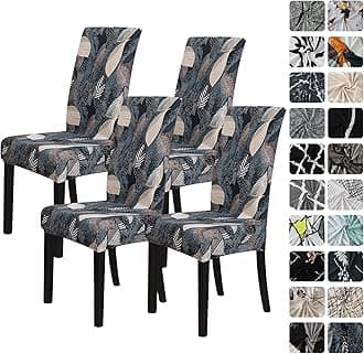 FORCHEER Chair Covers for Dining Chairs Set of 4,Full Flora Stretch Dining Room Chair Cover Kitchen Parsons Chair Slipcovers (Pack of 4, Full Floral)
