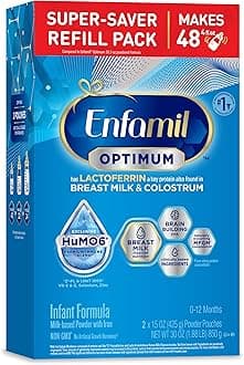 Enfamil Optimum (Enspire), Our Closest Formula to Breast Milk, Immune-Supporting Lactoferrin and Brain-Supporting DHA Baby Formula, 30 Oz Refill