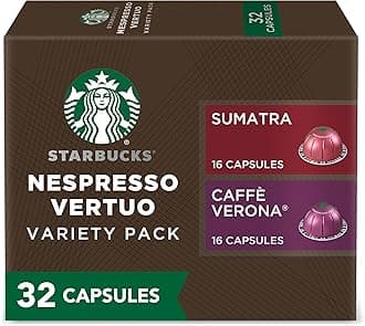 by Nespresso Vertuo, Dark Roast Variety Pack Coffee, 32-count Coffee Pods, Brews 7.8 oz.