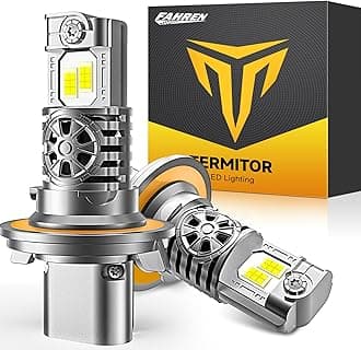 Upgraded H13 LED Bulbs, 33000LM 800% Super Bright, 6500K Cool White, Real 1:1 Halogen Mini Size H13 9008 Fog Light bulb, Plug and Play, Pack of 2