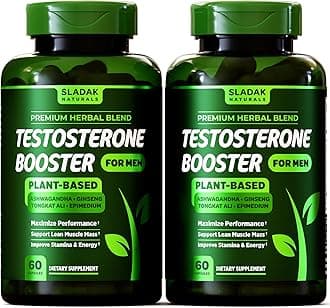 Testosterone Booster Supplement for Men - Male Enhancing Test Boost - Ashwagandha, L-Arginine, Tongkat Ali, Tribulus + More - Workout, Build Muscle, Strength, Energy & Performance - 2 Month Supply