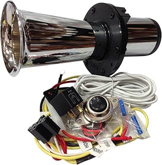 OOGA Horn Chrome Antique Classic Car Hot Rod Oooga Ahooga with Installation Wire kit and Button