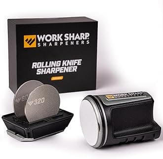 Rolling Knife Sharpener- 4 Sharpening Angles - For All Kitchen Knife Sets