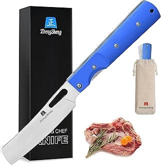 Folding Chef Knife 4.8" Sharp 440A Stainless Steel Blade G10 Handle Pocket Foldable Kitchen Knife Utility Knife for Outdoor Camping Cooking
