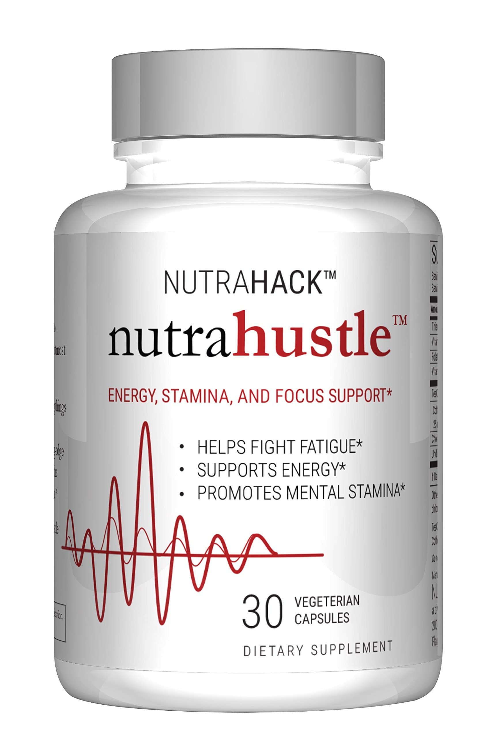 NutraHustle - Brain Function, Neural Drive and Memory Support Dietary Supplement Formula with TeaCrine® / Theacrine