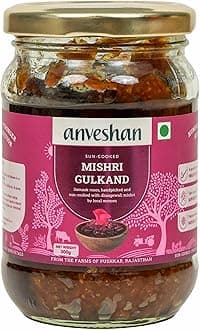 Pure Mishri Gulkand 300g|Sun-Cooked Rose Petal Jam|Holi Thandai Mix|Made With Indian Damask Rose Petals & Dhaagewali Mishri|Pure Taste Of Natural Ingredients|Refreshing thandai mix for holi