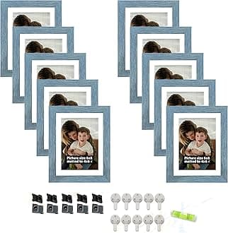 Art Street Individual Photo frames Set of 10, Picture Frame For Home Decoration, Living Room, Office Decoration (Blue, Size: 6x8 Inch)