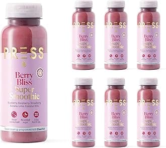 – Press, Berry Bliss Super Smoothie, 250ml X 6, Cold Pressed Berry Smoothie, Vegan Friendly