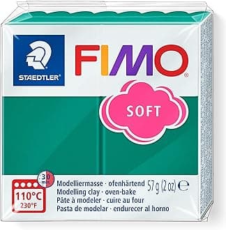 FIMO Soft Polymer Clay - -Oven Bake Clay for Jewelry, Sculpting, Crafting, Emerald 8020-56
