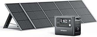 AFERIY P110 1200W Portable Power Station with 2 x 200W Solar Panel, 960Wh LiFePO4 Battery Backup with AC & Solar Charging, Quiet Generator for Home Use, Outdoor Camping, RV, Emergency Power Supply