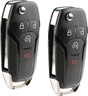 Replacement for 2015-2022 Ford F150 Bronco Ranger Raptor 4-Button Remote Start Flip Key Fob N5F-A08TDA 164-R8134 902mhz (Set of 2)