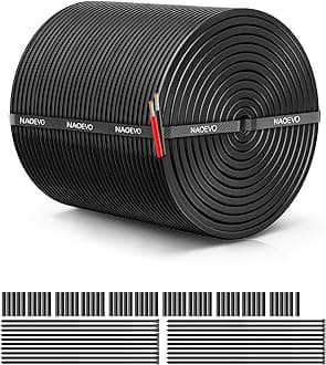 NAOEVO 10 Gauge Wire 2 Conductor Electrical Wire, 10 AWG Stranded PVC Cord, 12V Low Voltage/Tinned Copper/Flexible Cable for Automotive Wiring, Lamp Cord, Marine Cable (300FT)