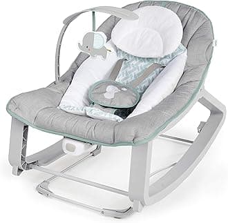 Keep Cozy 3-in-1 Grow with Me Vibrating Baby Bouncer, Seat & Infant to Toddler Rocker, Vibrations & -Toy Bar, 0-30 Months Up to 40 lbs (Weaver)
