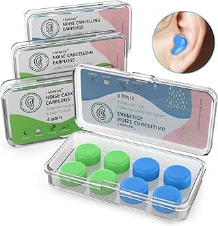 EarPlugs for Sleeping, Swimming, 32 Reusable Malleable Soft Silicone Ear Plugs as Anti Snoring Protection and Ear Protection on The Airplane