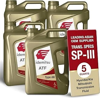 Idemitsu ATF Type HK (SP-III) Automatic Transmission Fluid for Hyundai/Kia – 5 Quart, Case of 4 - Grey | Enhanced Efficiency and Durability | Part Number: 30040097-75000C020