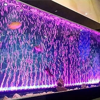 LED Aquarium Lights for Fish Tank,Submersible Fish Tank Light with Air Bubbler Hole Bubble Wall RGB Color Changing Brightness Adjustable Waterproof Remote Control Bubble Tube Light,12W 40inch