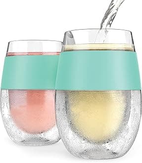 Host Wine Freeze Cooling Cups in Mint (Set of 2) by HOST, 5165