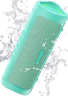 Bluetooth Speaker with HD Sound, Portable Wireless, IPX5 Waterproof, Up to 20H Playtime, TWS Pairing, BT5.3, for Home/Party/Outdoor/Beach, Electronic Gadgets, Birthday Gift (Teal)