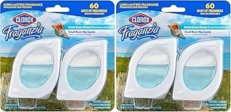 Clorox Fraganzia Small Room Air Freshener in Fresh Ocean Breeze, 2ct | Peel & Place, No-Plug, Battery-Free for Closets, Laundry Room, Entry Way, Bathroom, Locker, 2 Units