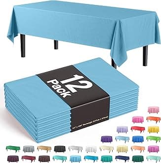 Exquisite *Premium* Sky Blue Table Cover 12 Pack