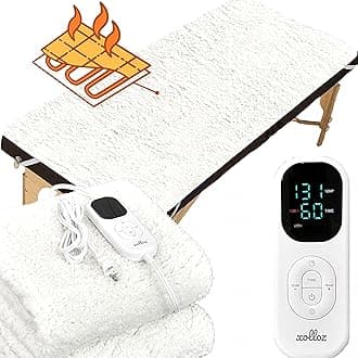 Massage Table Warmer Heating Pad – 71"x31" Heated Massage Pad with Adjustable Temperature (104°F–131°F), Auto Shut-Off, Sherpa Fabric, Ideal Massage Blanket & Bed Warmer for Table Use