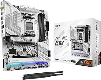 ASRock X870 Pro RS WiFi AMD Ryzen Socket AM5 ATX Motherboard USB4 DDR5 8000 MHz 256 GB SATA3 6.0 Gb/s