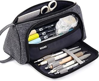 EASTHILL Big Capacity Pencil Case Pouch Pen Case Simple Stationery Bag School College Office Organizer for Teens Girls Adults Student