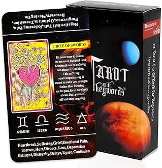 78Pcs Tarot Card Deck Original– Classic Tarot Cards with Meaning for Beginners & Professionals – Mystical Oracle Cards for Spiritual Reading, Divination, and Self-Discovery