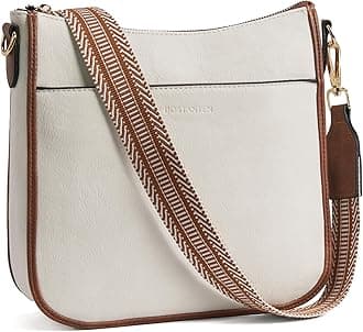 BOSTANTENCrossbody Bags for Women Trendy Vegan Leather Hobo Purses Shoulder Handbags With Wide Shoulder Strap