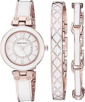 Women's Accented Bangle Watch and Bracelet Set, AK/3296