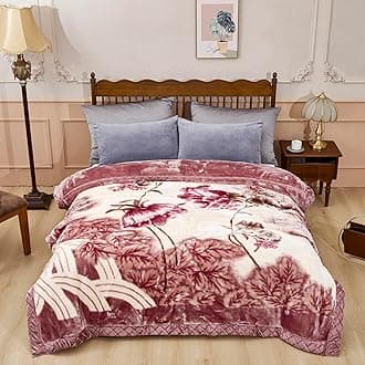 9 lbs Mink Blanket 77×90 inch Fleece Blanket,2 Ply Reversible Super Soft Cozy Luxury Bed Blanket 200×230cm/4kg.