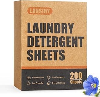 Laundry Detergent Sheets - 200 Loads Fresh Linen Scent Washing Strips, Compact Lightweight Liquidless Eco-Friendly Hypoallergenic Portable Soap for Save Space and Travel