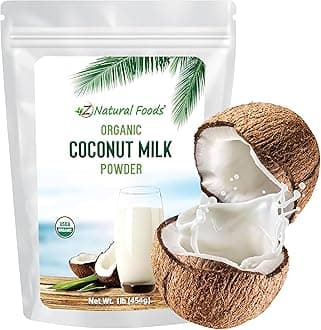 Z Natural Foods Organic Coconut Milk Powder - All-Natural Vegan Dairy-Free Alternative with MCTs - Unsweetened Coconut Creamer for Coffee & Smoothies - Gluten-Free, Non-GMO, 1 lb