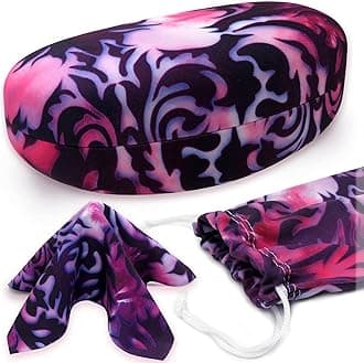 MyEyeglassCaseLarge Hard Sunglasses Case | fits Large to Extra Large curved Sunglasses, with microfiber cloth