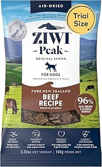 Peak Air-Dried Dog Food – Beef - All Natural, High Protein, Grain Free, Limited Ingredient w/Superfoods (3.5oz)
