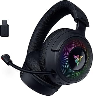 Kraken V4 Wireless Gaming Headset: 2.4GHz, Bluetooth, USB - Wideband Mic - Quick Volume Adjust - 9 Zone RGB Lighting - for PC, Mac, PS5, Nintendo Switch, Steam Deck, Smartphone - Black