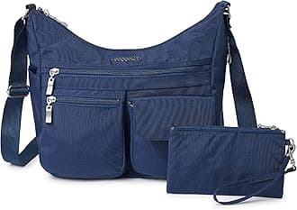 Women's Everywhere Bagg Crossbody 11x9 Lightweight Nylon Hobo Water-Resistant Travel Bag W/RFID Protection, One Size