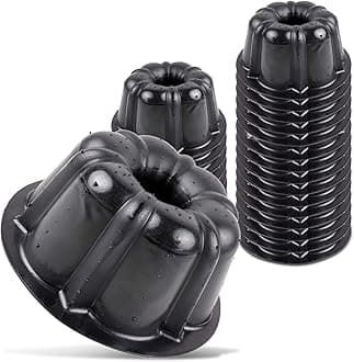 Bakeable Plastic Mini Cake Pan - Baking Pan With Non-Stick Silicone - Reusable Mold For Baking and Much More - 25 QTY Pack