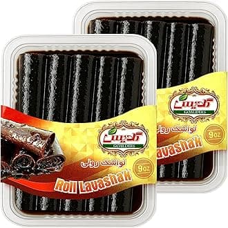Roll Lavashak Pomegranate Juicy Sour Fruit Leather Persian Snack Middle Eastern Halal Bold Flavor Timeless Tradition (2 Pack, 500, Gram)