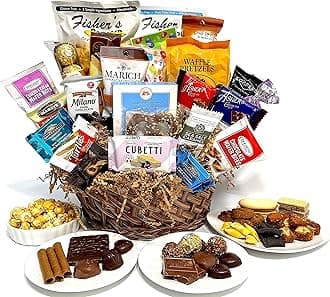Easter Gourmet Gift Basket with Chocolate, Cookies, Candy, and Snacks. Hand-Crafted with premium foods for Kids, Men, Women, Friends, Family, and Teens (28 Piece)